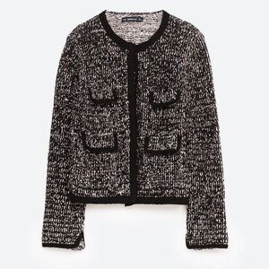 Zara open cardigan chanel style size large